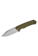Civivi CIVIVI Knives Tacticorix Liner Lock Flipper Knife 3.7" Nitro-V Satin Clip Point Blade, Milled OD Green G10 Handles, Reversible Clip - C23055-2