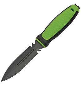 Rite Edge Rite Edge Divers Black Fixed Blade Knife Green Handles 211494