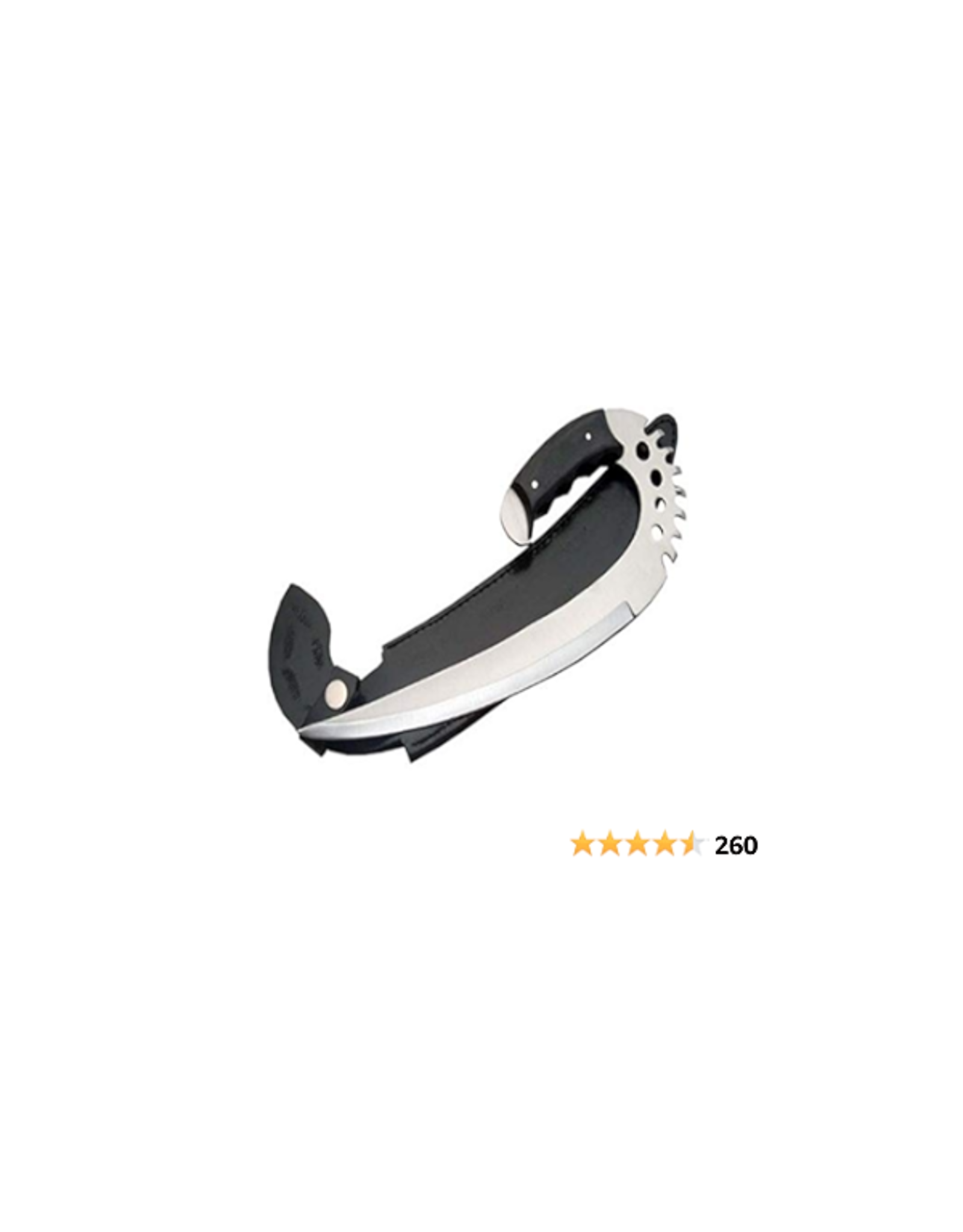Pakistan 12" Fantasy Wrap-Around Swing Blade Battle Knife Saber-Claw with No-Slip Black Wood Handle Grip