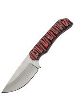 Rite Edge Rite Edge Skinner Satin Fixed Blade Knife Black/Red Handles