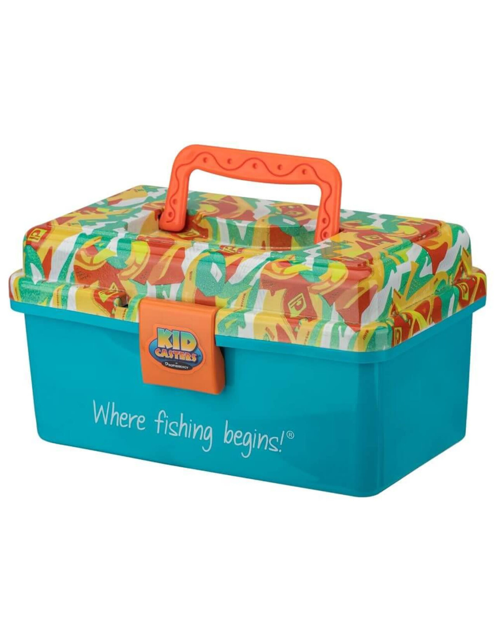 ProFISHiency Kid Casters KRZYPB Krazy Play Youth Tackle Box, Removable Tray, Easy Latch