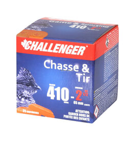 Challenger Challenger Ammo 10064 Standard 1006 Shotshell 410 GA, 2-1/2 in, No. 4, 1/2 oz, 1200 fps, 25 Rnd per Box