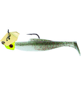 Z-Man CBD14-02 Diezel Chatterbait Bladed Swimbait, 4", 1/4 oz, Redbone Gold Blade/Chartreuse Head