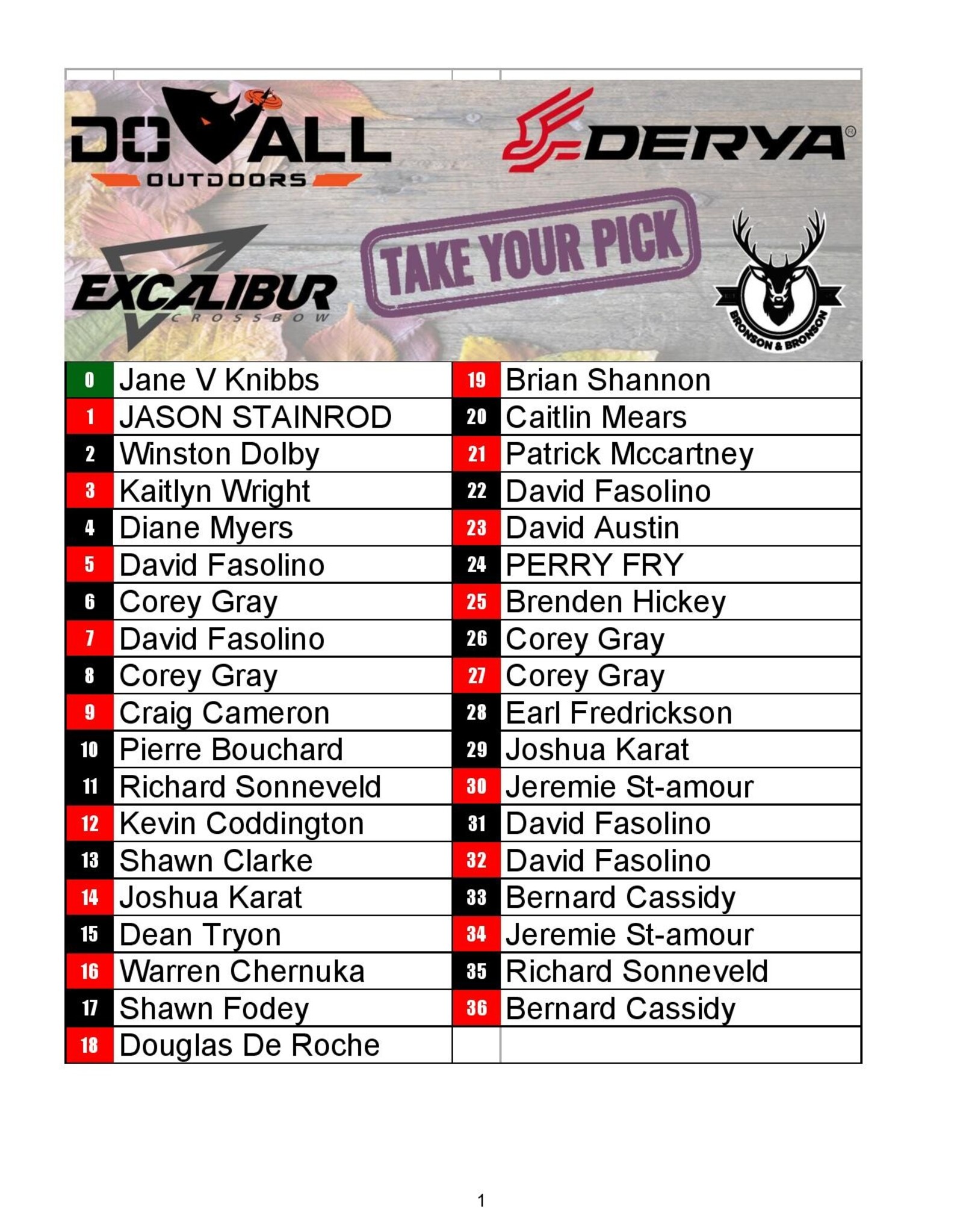 DRAW #1557 - Take Your Pick - Derya, Do All, Excalibur OR Gift Card!