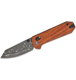Civivi CIVIVI Knives Zac Whitmore Yonder Crossbar Lock Folding Knife 2.88" Damascus Spey Point Blade, Contoured Guibourtia Wood Handles, Reversible Clip - C23073B-DS1