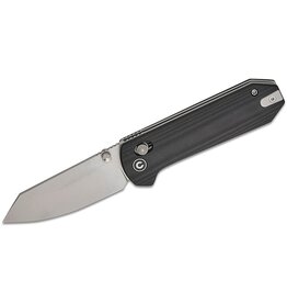 Civivi CIVIVI Knives Zac Whitmore Yonder Crossbar Lock Folding Knife 2.88" 14C28N Stonewashed Spey Point Blade, Contoured Black G10 Handles, Reversible Clip - C23073-1