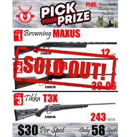 DRAW #1560 - Pick Your Prize - Maxus, BLR OR T3X!