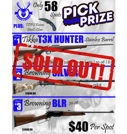 DRAW #1568 - Pick Your Prize - Tikka, Silver OR BLR!