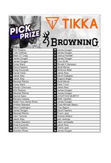 DRAW #1568 - Pick Your Prize - Tikka, Silver OR BLR!
