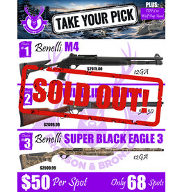 DRAW #1571 - Take Your Pick - M4, HENRY, OR SUPER BLACK EAGLE!