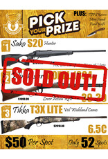 DRAW #1569 - Pick Your Prize - Sako, Winchester OR Tikka!