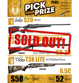 DRAW #1569 - Pick Your Prize - Sako, Winchester OR Tikka!