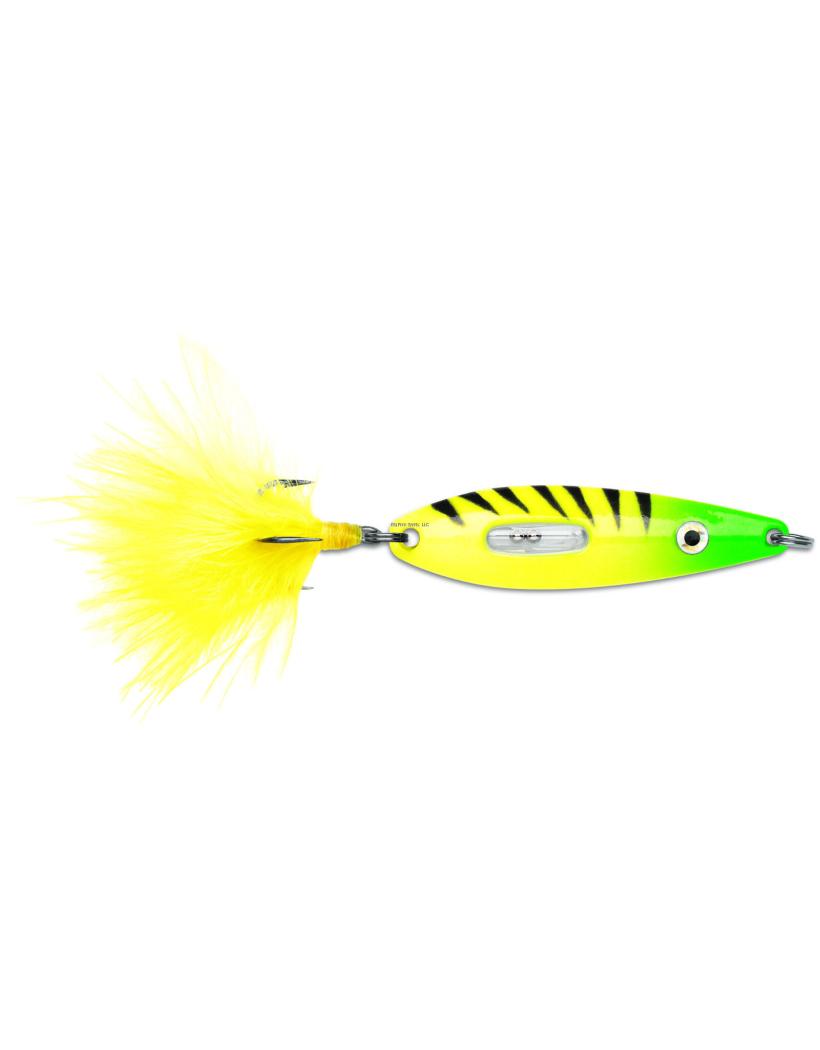 VMC VMC RRS18GSL Rattling Roach Spoon, 1-5/8", 1/8 oz, #10 Treble, Glow Slimy Lime