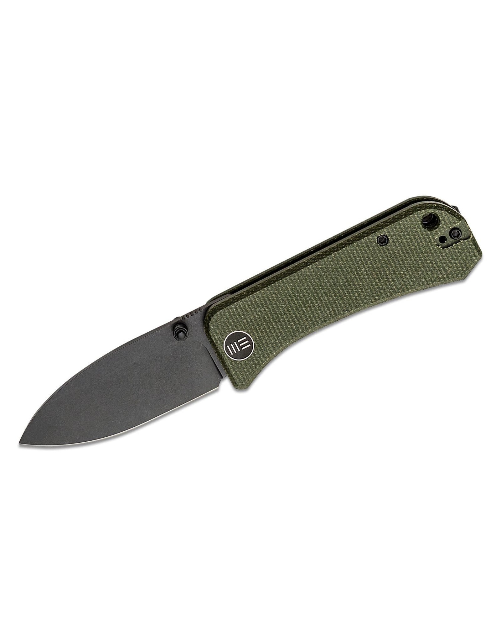 We Knife Co Ltd We Knife Company Ben Petersen Banter Folding Knife 2.9" S35VN Black Stonewashed Spear Point Blade, Green Micarta Handles, Liner Lock - 2004J
