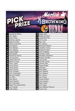 DRAW #1577 - Pick Your Prize - Marlin, Browning OR Henry!
