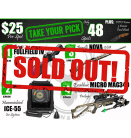 DRAW #1570 - Take Your Pick - Burris, Humminbird, Benelli OR Excalibur!