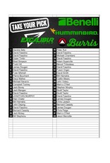 DRAW #1570 - Take Your Pick - Burris, Humminbird, Benelli OR Excalibur!