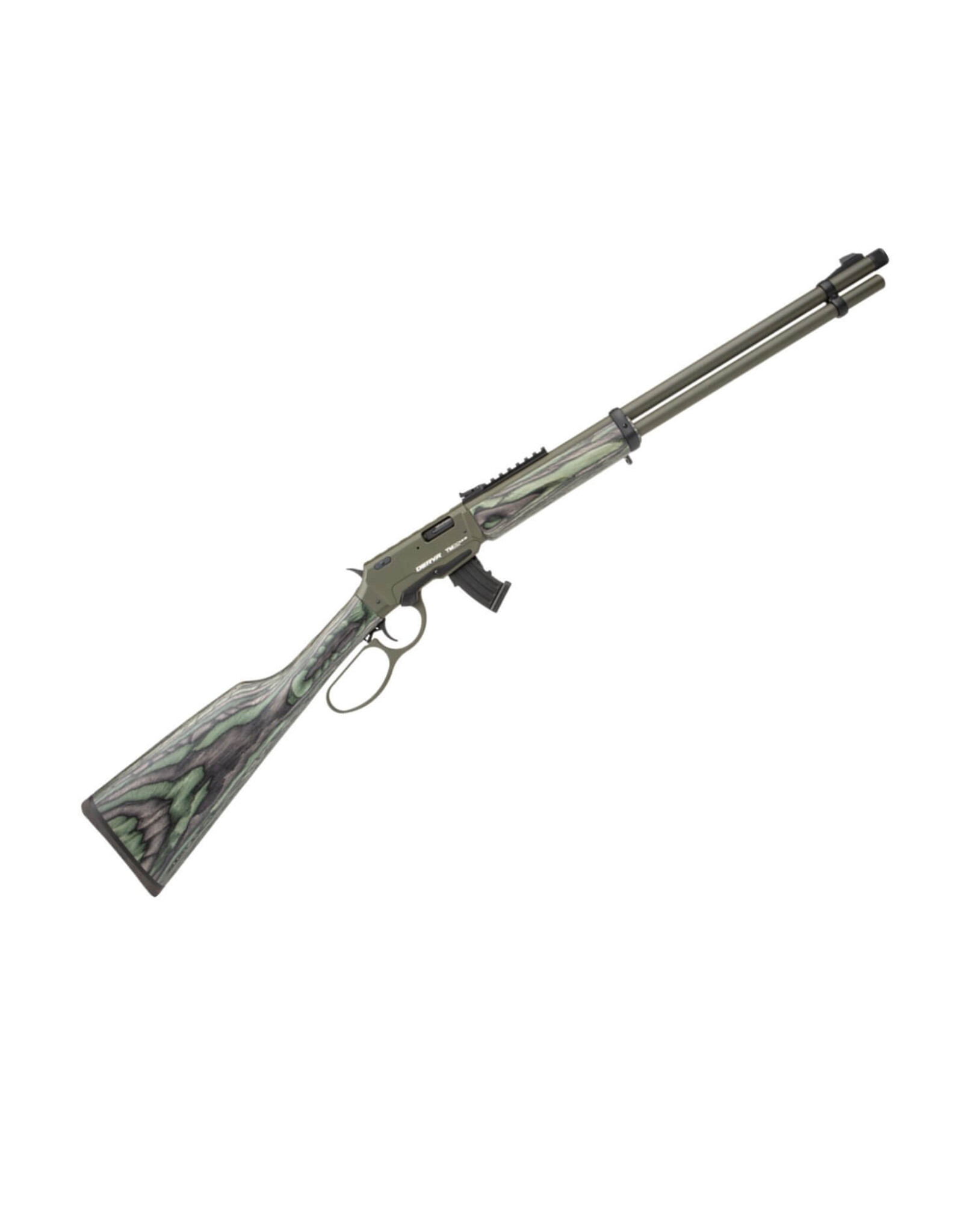 Derya Firearms Derya Lever Action 22LR 18"BBL Black Ceracote w/Green Laminate Stock. Includes 2 x 10-shot mags TM22L-18-BG