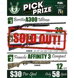 DRAW #1573 - Pick Your Prize - Beretta, Tikka OR Franchi!