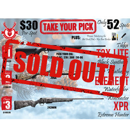 DRAW #1576 - Take Your Pick - Tikka, Weatherby OR Winchester!