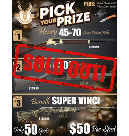 DRAW #1584 - Pick Your Prize - Henry, Beretta OR Benelli!