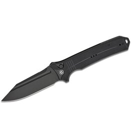 Civivi CIVIVI Knives Neurohaptic Button Lock Flipper Knife 3.74" Nitro-V Black Stonewashed Clip Point Blade, Milled Black G10 Handles, Reversible Clip - C23080-1