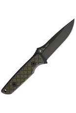 Spartan Blades Spartan Blades Professional Grade Alala Fixed Blade Knife 3.75" 1095 Black Powder Coated Blade, Green Micarta Handles, Black Injection Molded Sheath - SBSL004BKGR