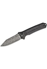 Civivi CIVIVI Knives Neurohaptic Button Lock Flipper Knife 3.74" Damascus Clip Point Blade, Milled Carbon Fiber Overlay on Black G10 Handles, Reversible Clip - C23080-DS1