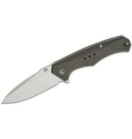 Civivi CIVIVI Knives Photonix Liner Lock Flipper Knife 3.7" 14C28N Satin Drop Point Blade, Dark Green Canvas Micarta Handles, Reversible Clip - C23081B-3