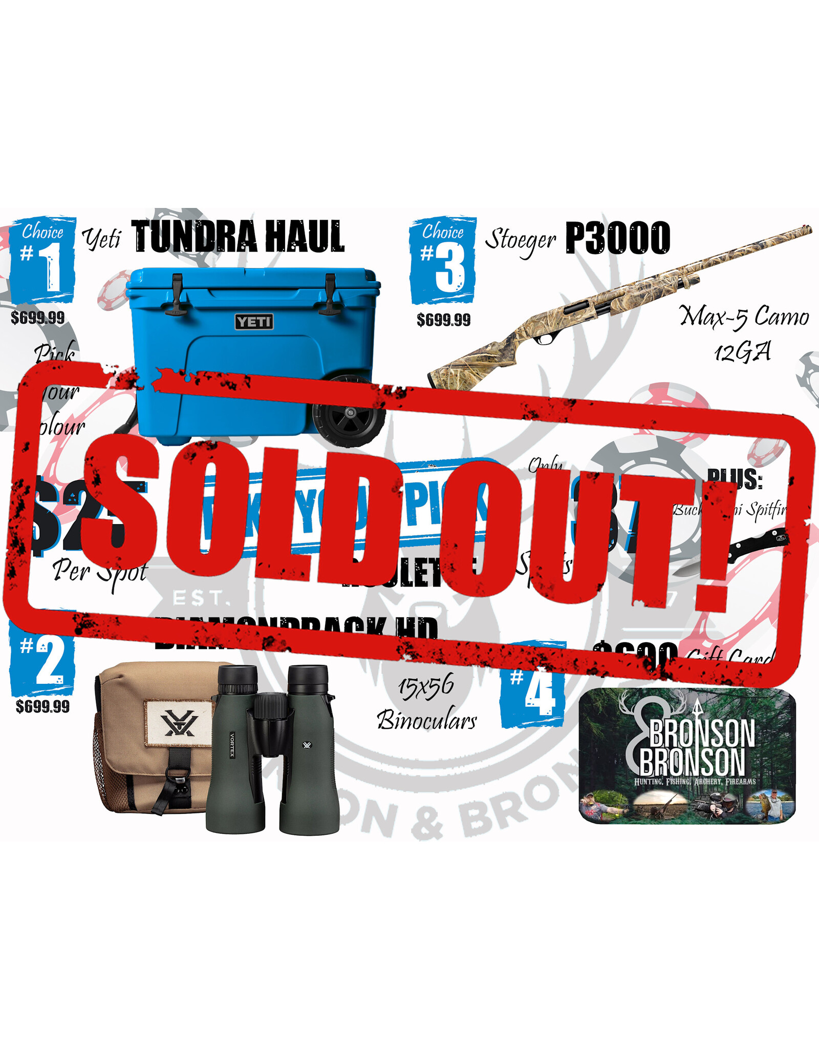 DRAW #1591 - Take Your Pick - Yeti, Vortex, Stoeger OR Gift Card!