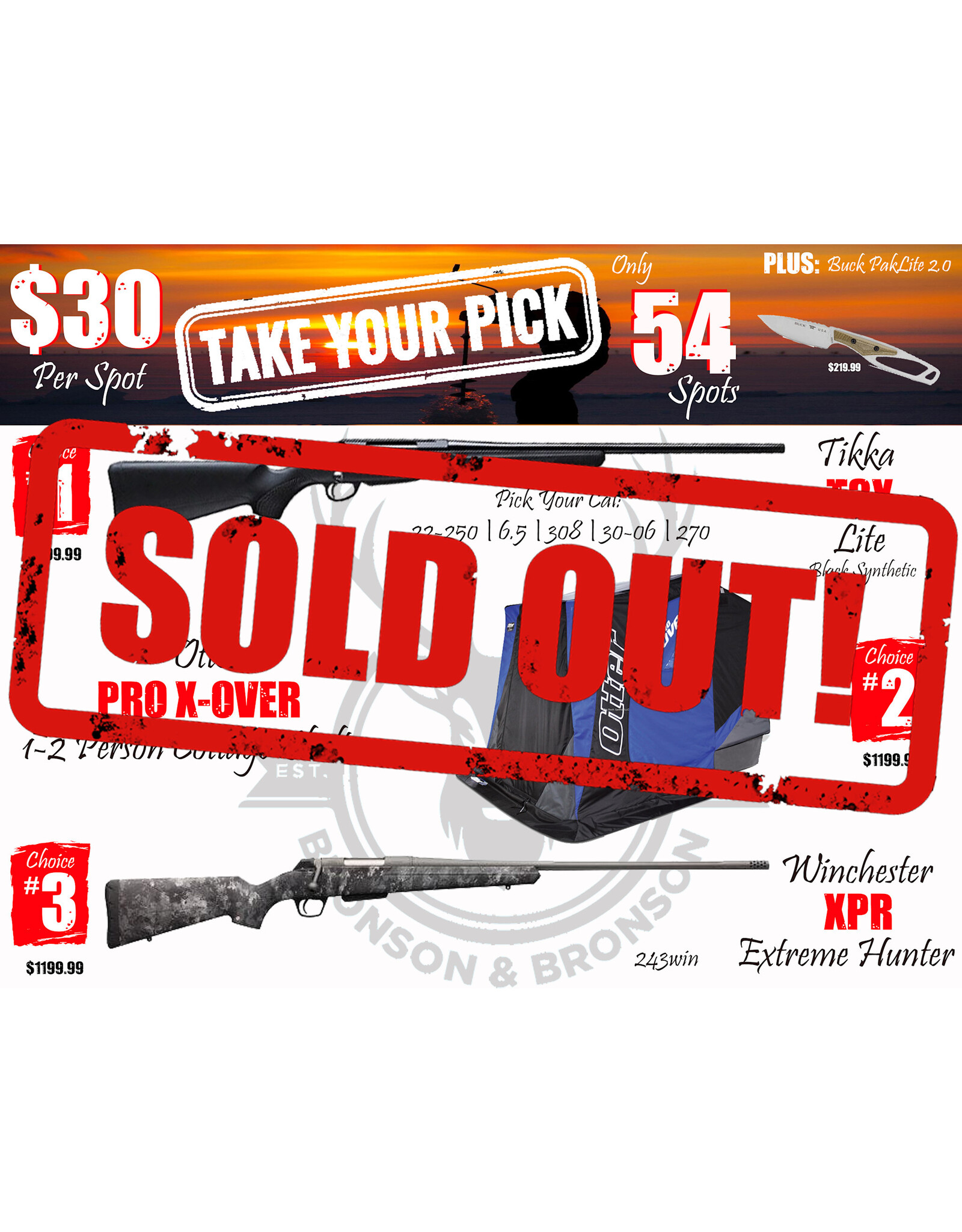 DRAW #1593 - Take Your Pick - Tikka, Otter OR Winchester!