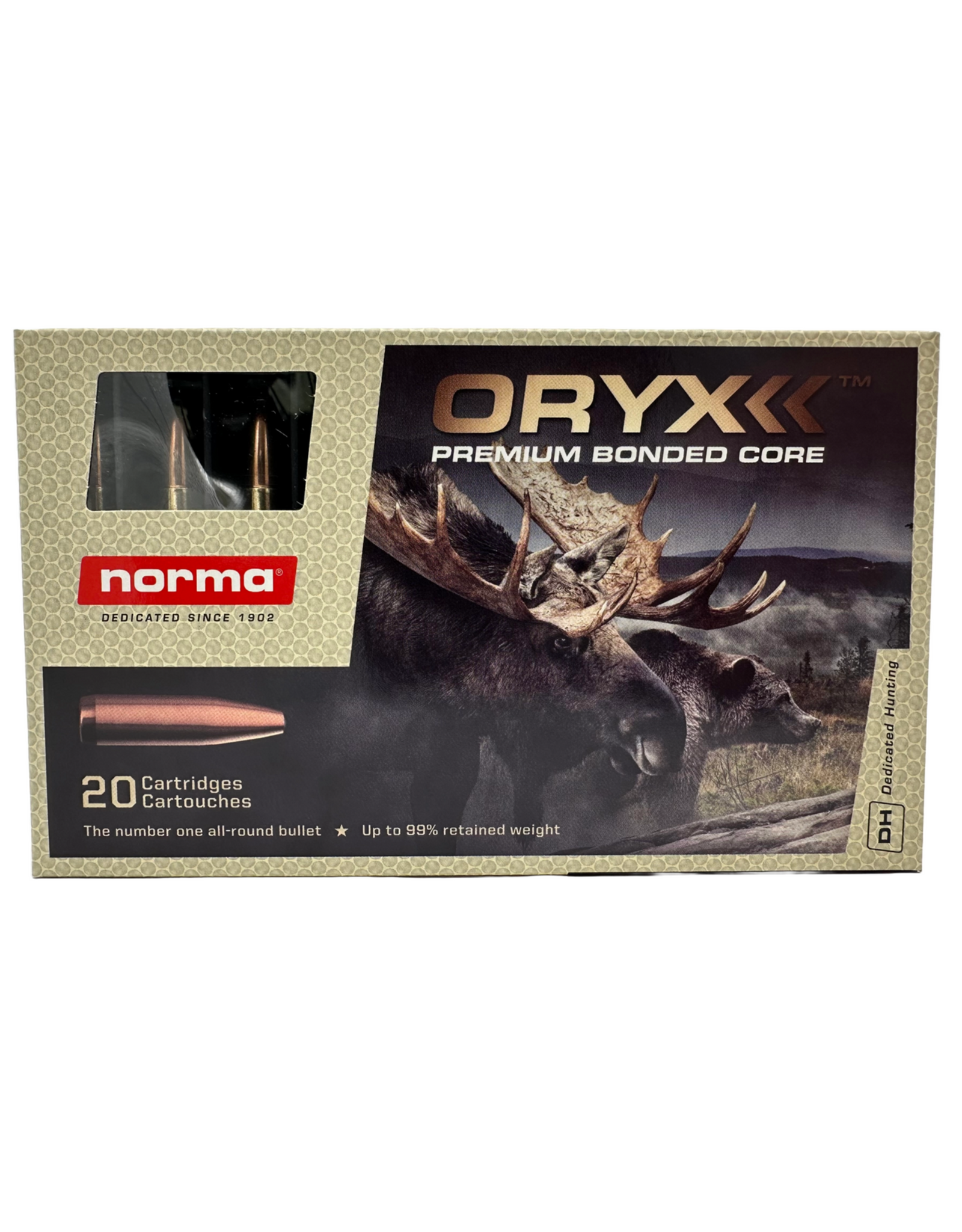 Norma Norma Oryx Small Game 22-250 Rem, 55 Grain, Box of 20, Bonded JSP #20157342