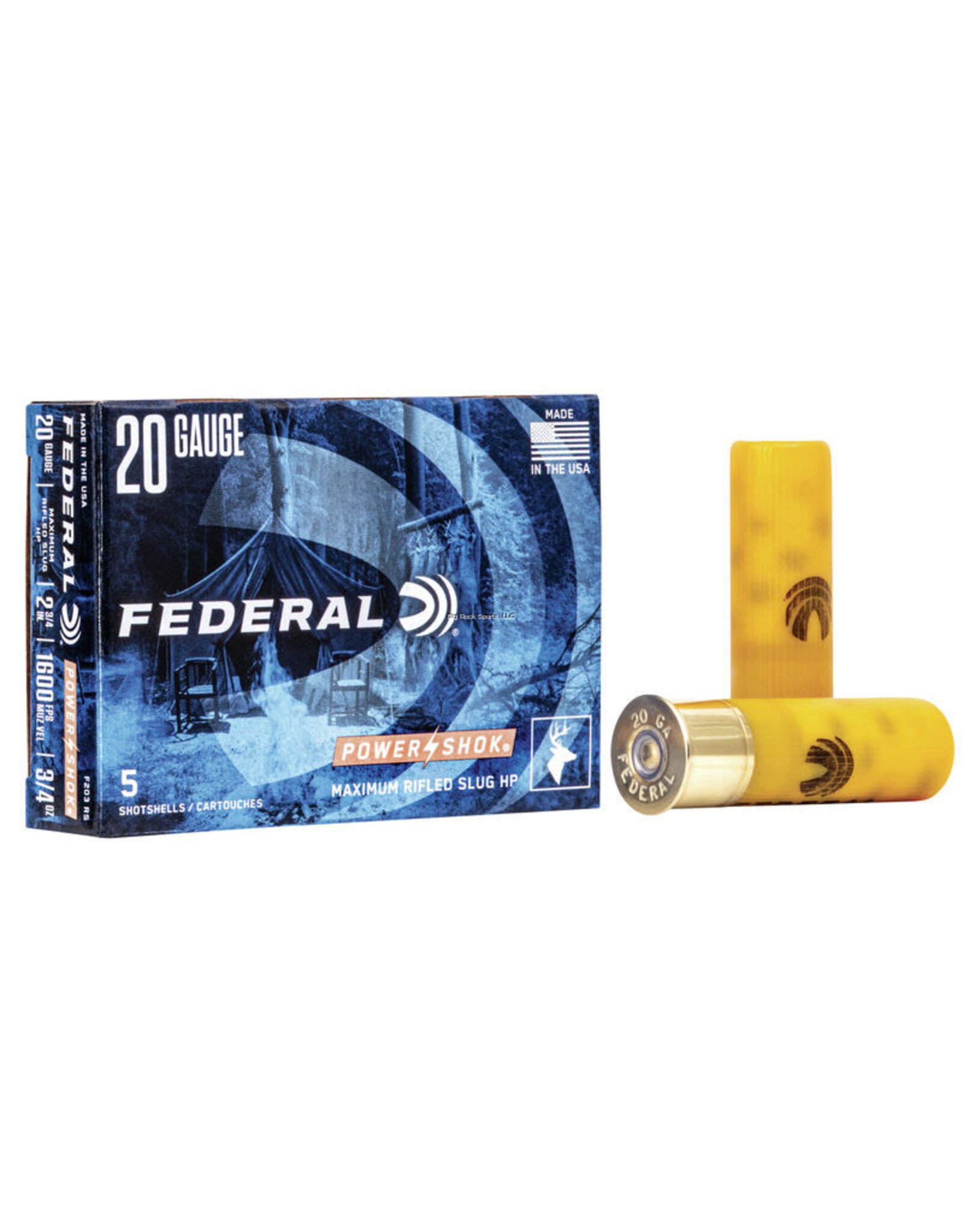 Federal Federal F203 RS Power-Shok Rifled Slugs 20 GA 2-3/4 in