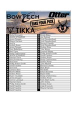 DRAW #1599 - Take Your Pick - Otter, Tikka, Bowtech OR Gift Card!
