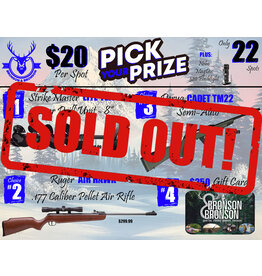 DRAW #1601 - Pick Your Prize - StrikeMaster, Ruger, Derya OR Gift Card!