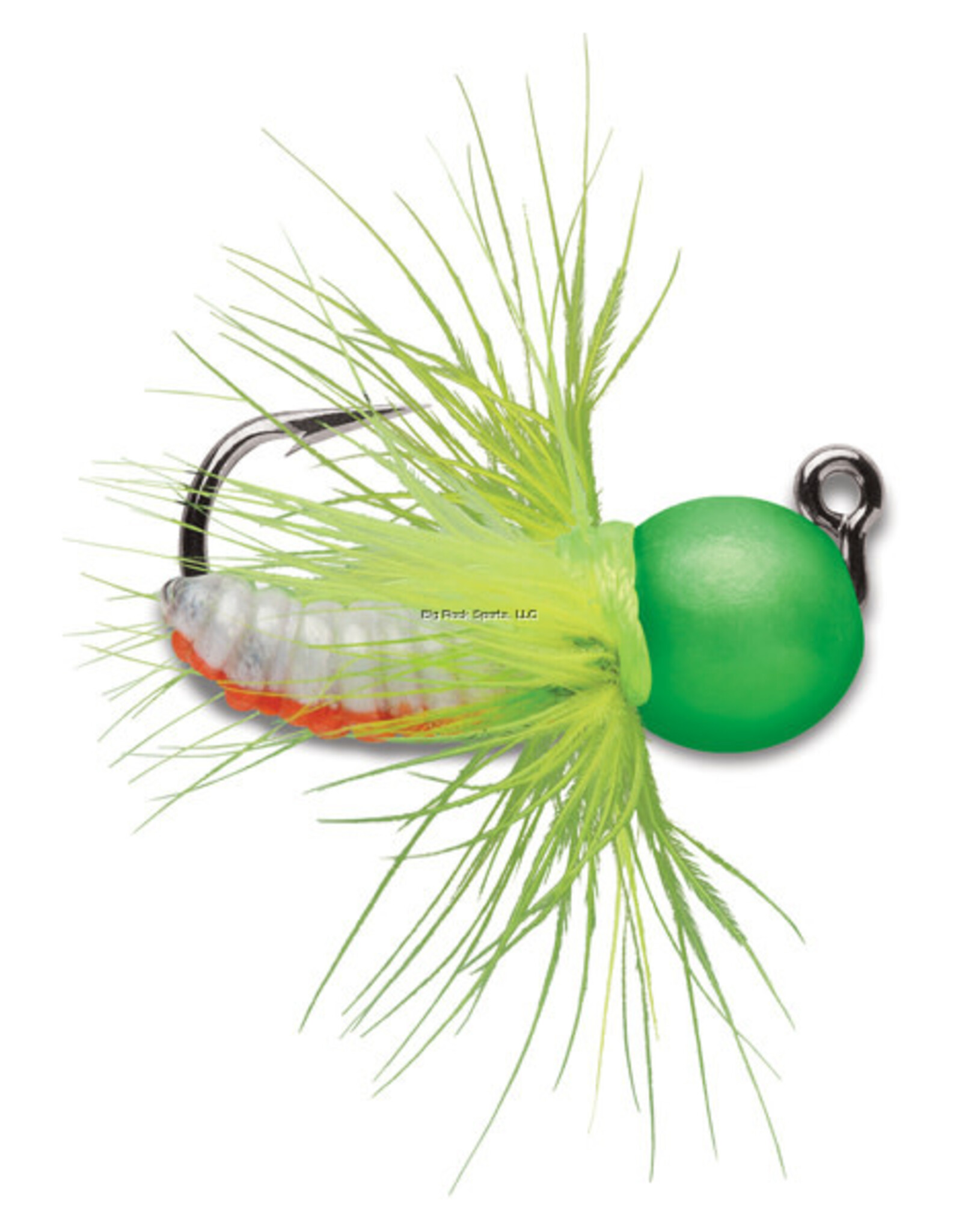 VMC VMC TFJ132GOGL Tungsten Fly Jig, Sinking, 1/32 oz, #12 Hook, Green Orange Glow, 2 cd