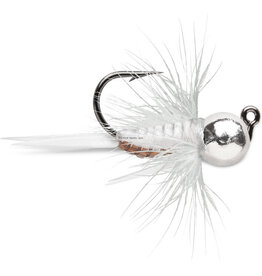VMC VMC TBFJ132MS Tungsten Bullfly Jig 1/32 oz, #10 Hook, Metallic Silver, 2pk