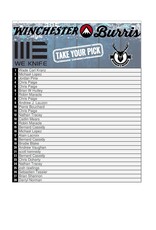 DRAW #1596 - Take Your Pick - Burris, Winchester, We Knife OR Gift Card!