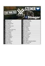 DRAW #1597 - Take Your Pick - Vortex Viper, Vortex Diamondback, Stoeger OR Steiner!