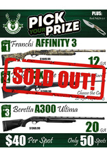 DRAW #1592 - Pick Your Prize - Franchi, Tikka OR Beretta!