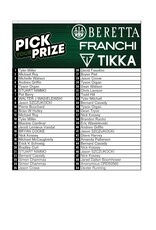 DRAW #1592 - Pick Your Prize - Franchi, Tikka OR Beretta!