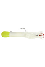 Northland Fishing Tackle Northland LHPT9-110 Level,Head Predator Tube, 2/Card, 1 1/2Oz, 6", White/Chartreuse Top