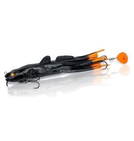 Savage Gear Savage Gear SSBRBTRTF9V-BKORFL 3D Burbot Tube, Black Orange Flash, 10", 6 1/2oz, Scented, 1/Clam