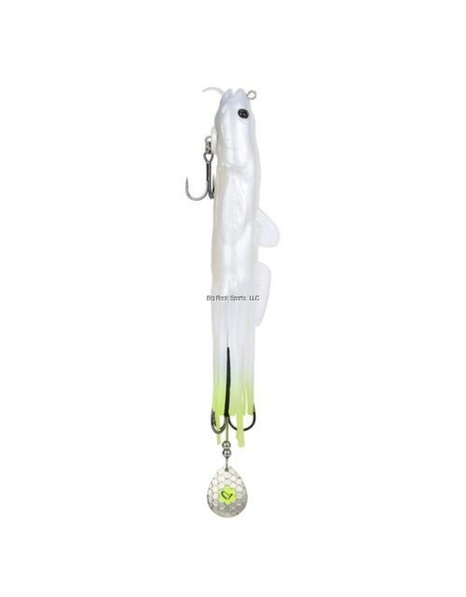 Savage Gear Savage Gear SSBRBTRTF9V- WHCHT 3D Burbot Tube, White Chartreuse, 10", 6 1/2oz, Scented, 1/Clam