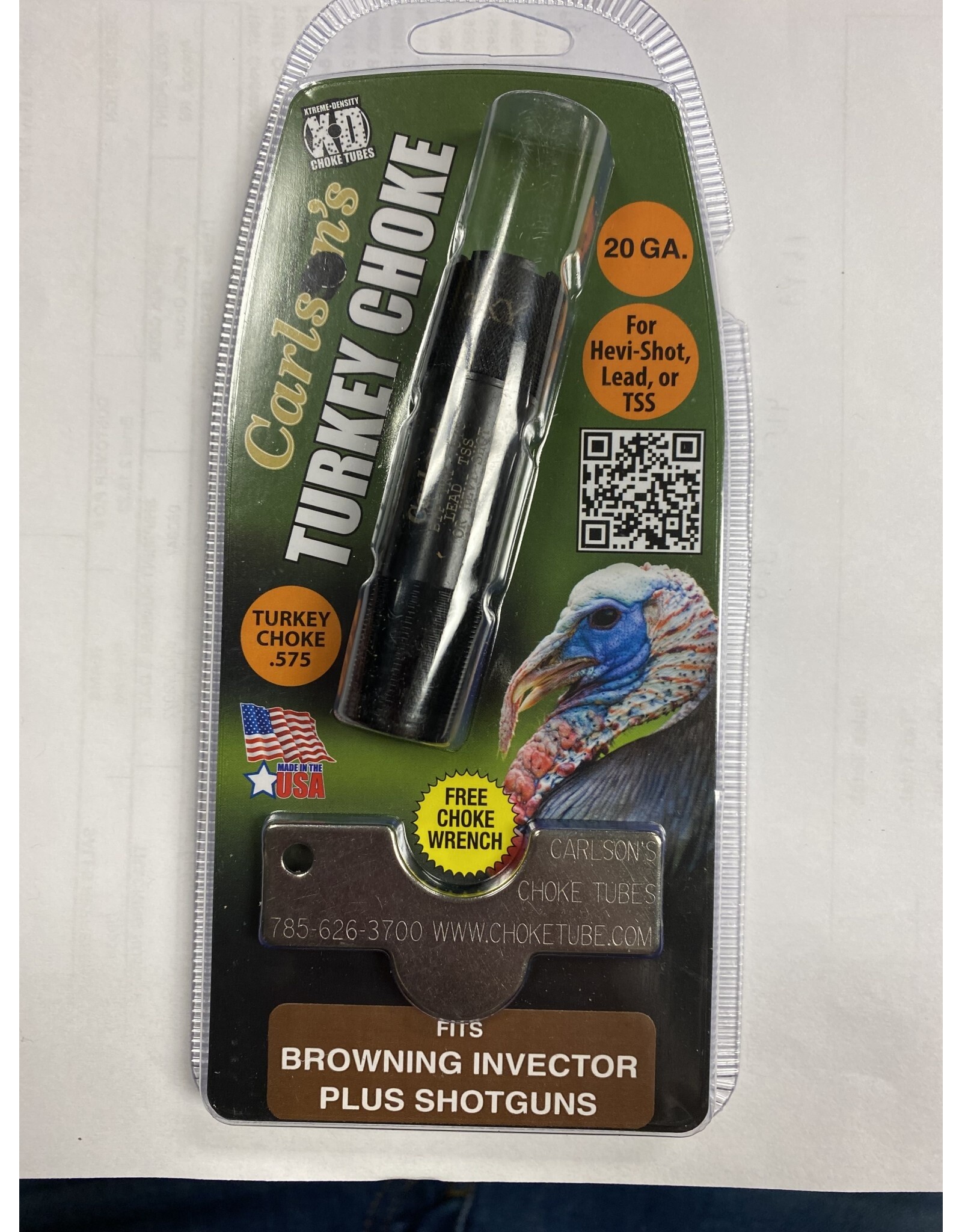 Carlson's Choke Tubes Carlson's Extended Turkey Choke - Browning Invector Plus 20GA .655 - 10316