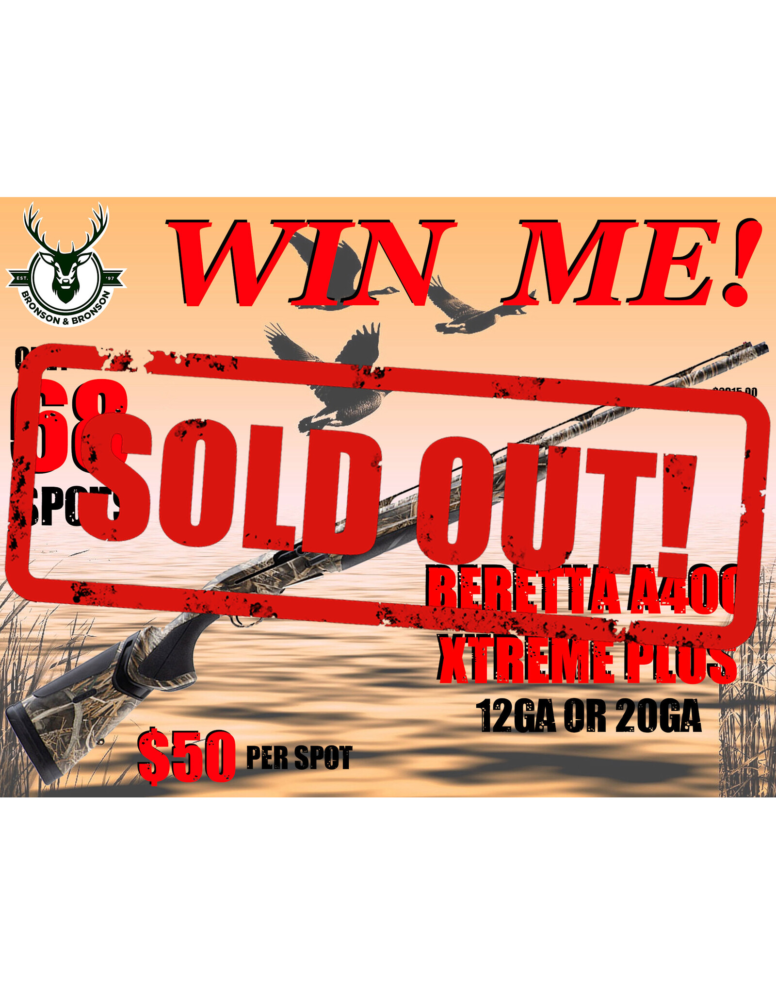DRAW #1600 - WIN ME - BERETTA A400 XTREME PLUS!!!