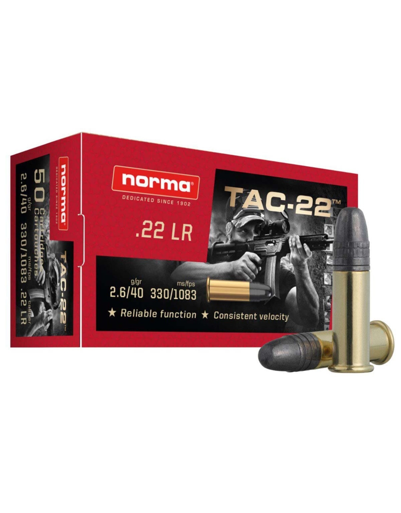 Norma Norma Tac-22 .22LR 50rds 1083fps