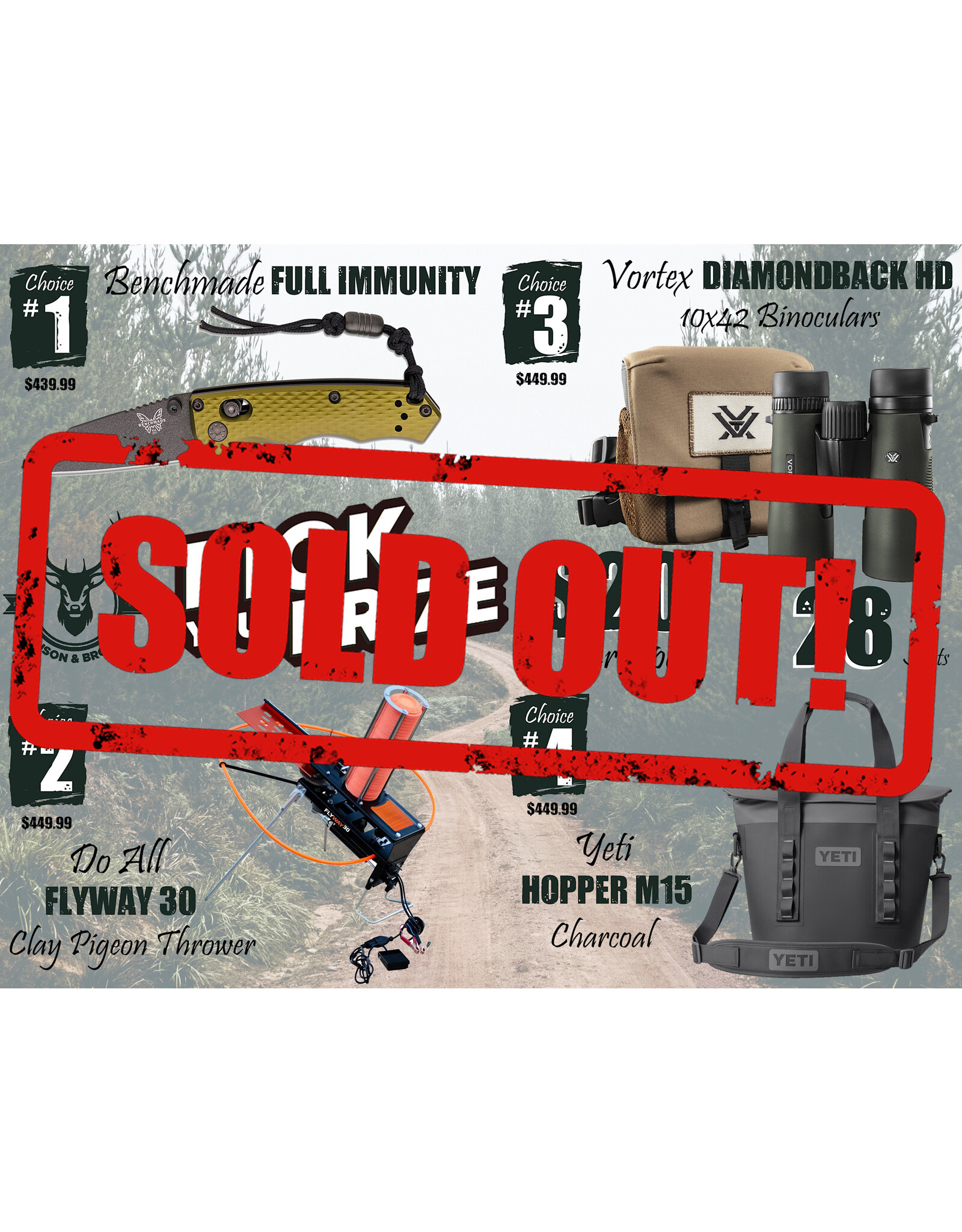 DRAW #1608 - Pick Your Prize - Benchmade, Do All, Vortex OR Yeti!