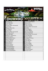 DRAW #1603 - Take Your Pick - StrikeMaster, Wicked Ridge, Browning OR Vortex!
