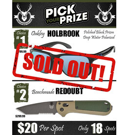 DRAW #1611 - Pick Your Prize - Oakley OR Benchmade!